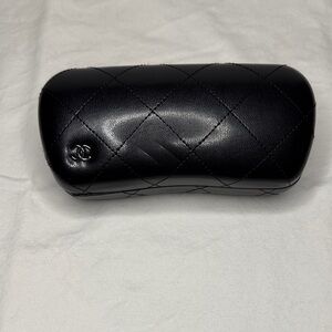 CHANEL Black Quilted Sunglasses Case